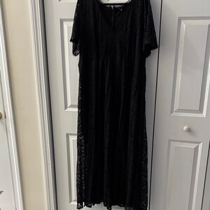 Torrid Elegant Stretchy Black Lace Maxi Dress